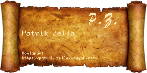 Patrik Zella névjegykártya
